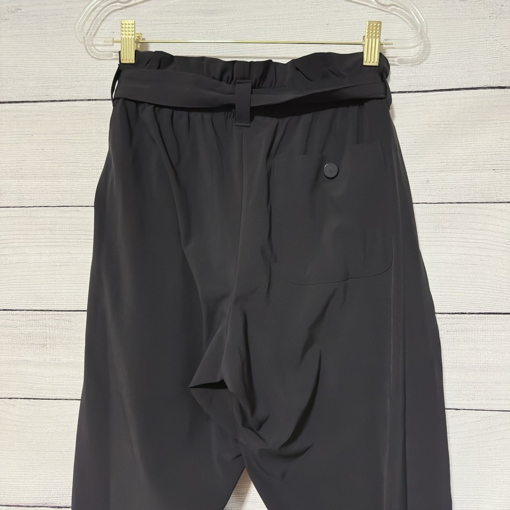 Athleta Women's Skyline Black Pant‎ High-Rise Belted Size 8 Stretchy Business - Picture 6 of 8
